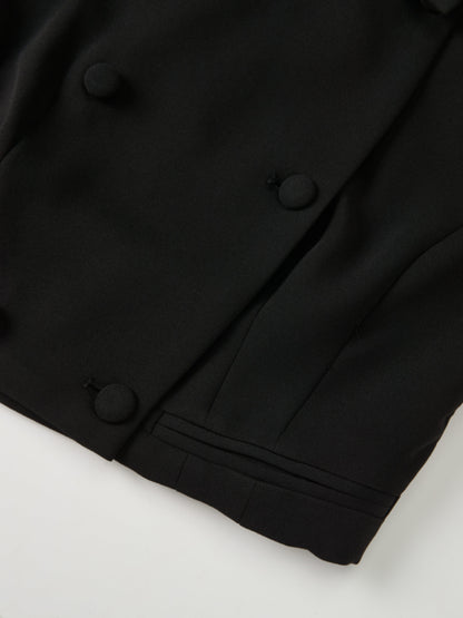 Crop Embelished Jacket - Black