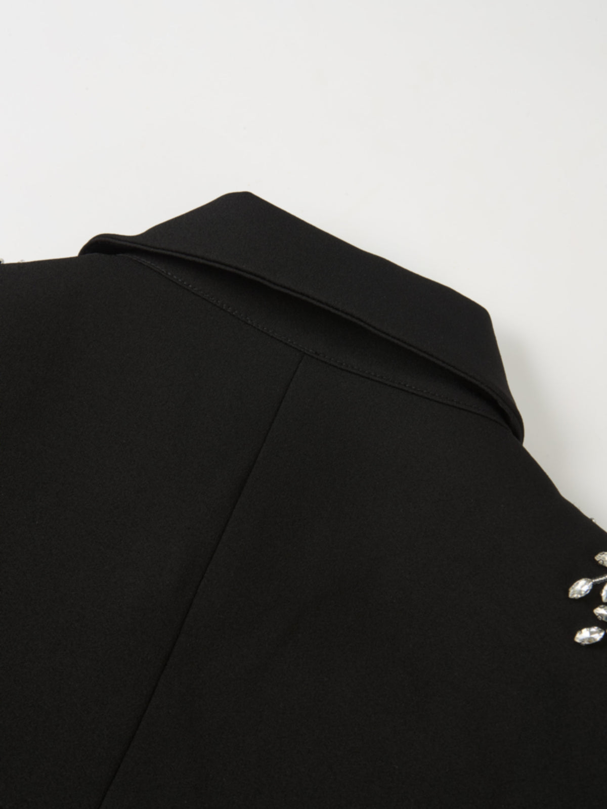 Crop Embelished Jacket - Black