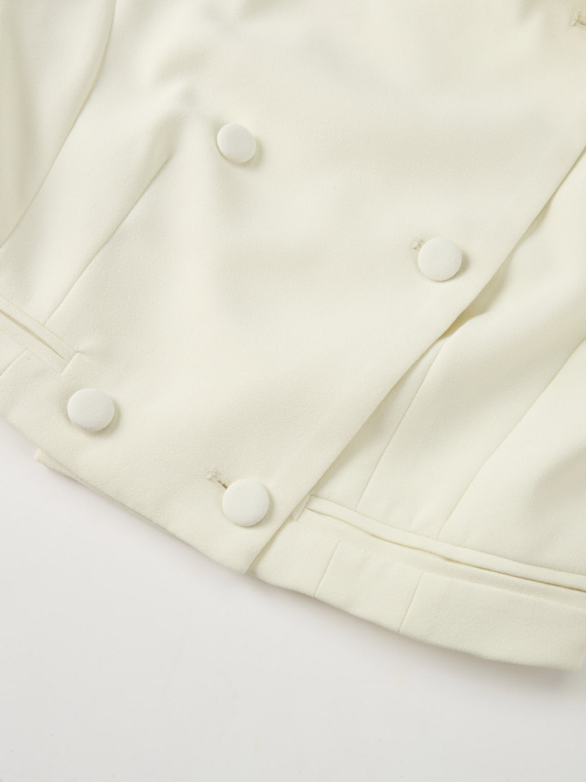 Crop Embelished Jacket - Cream