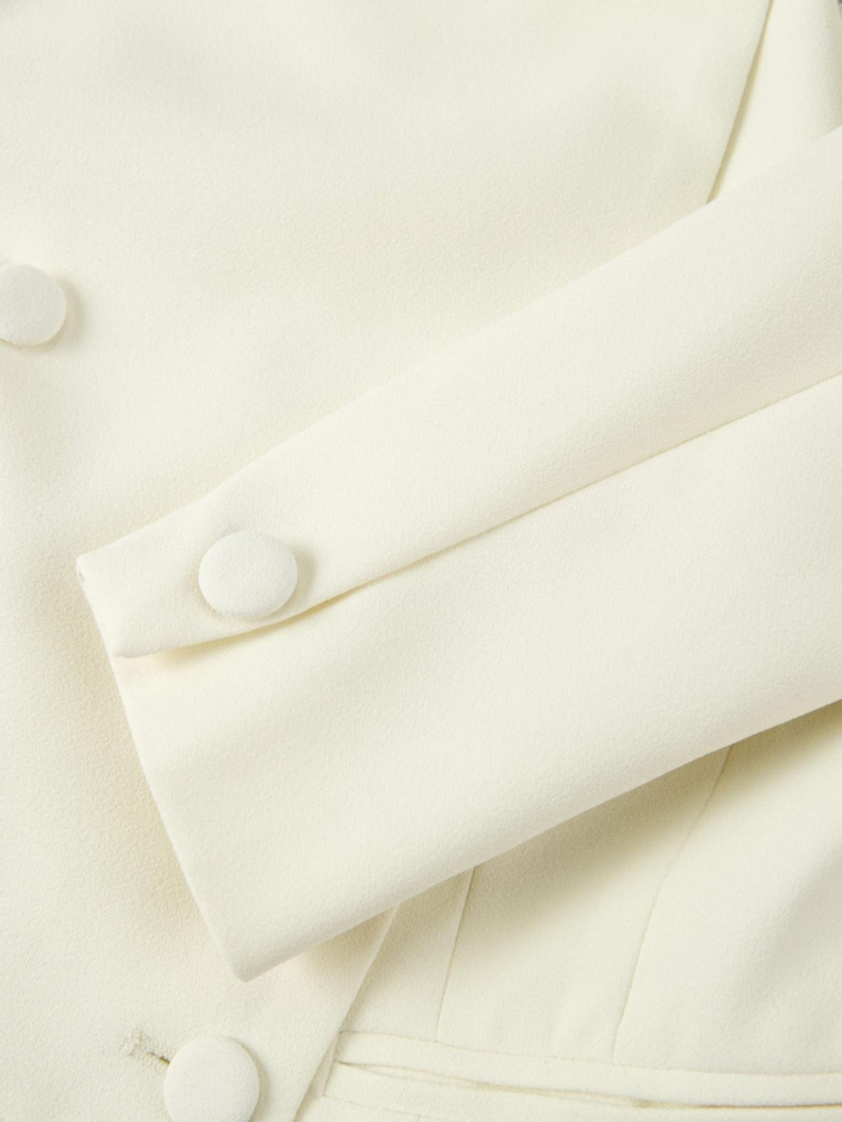 Crop Embelished Jacket - Cream