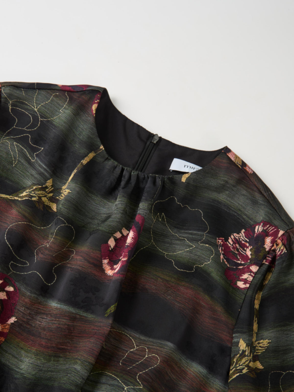 Waist Yoke Dress - Wave Floral