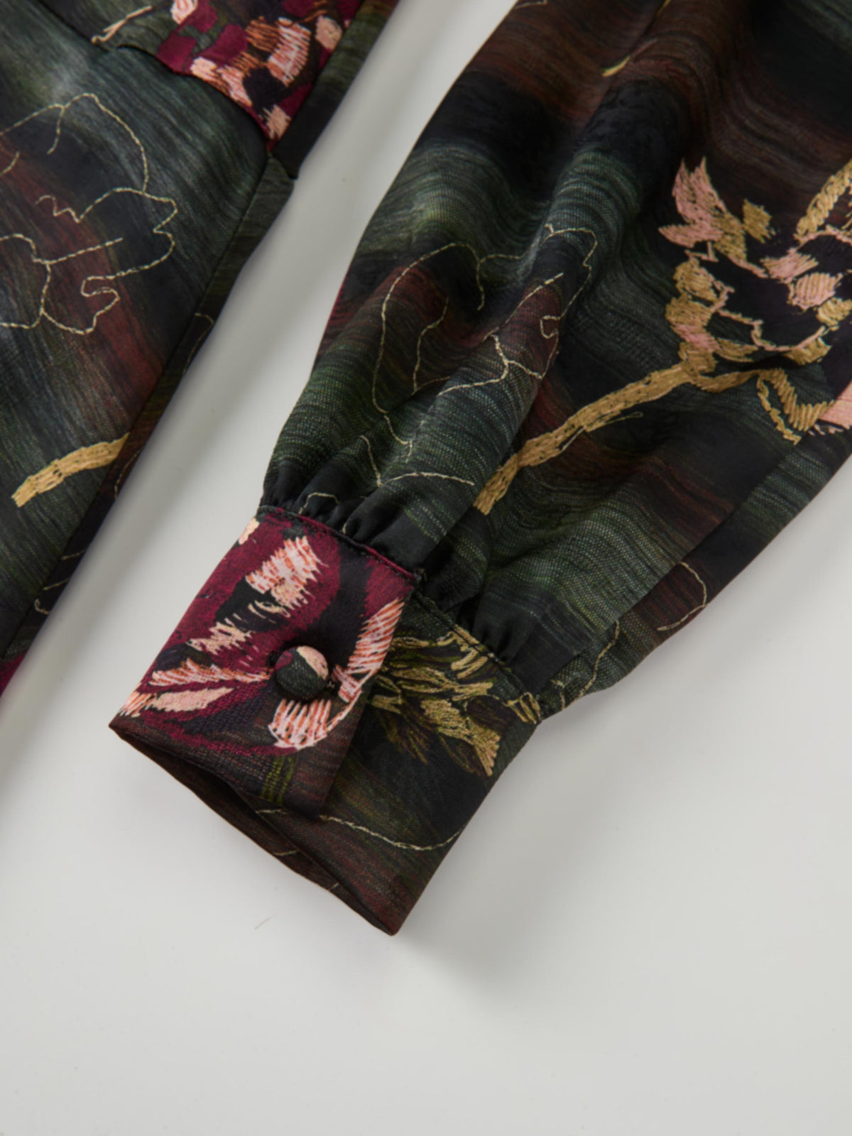 Waist Yoke Dress - Wave Floral