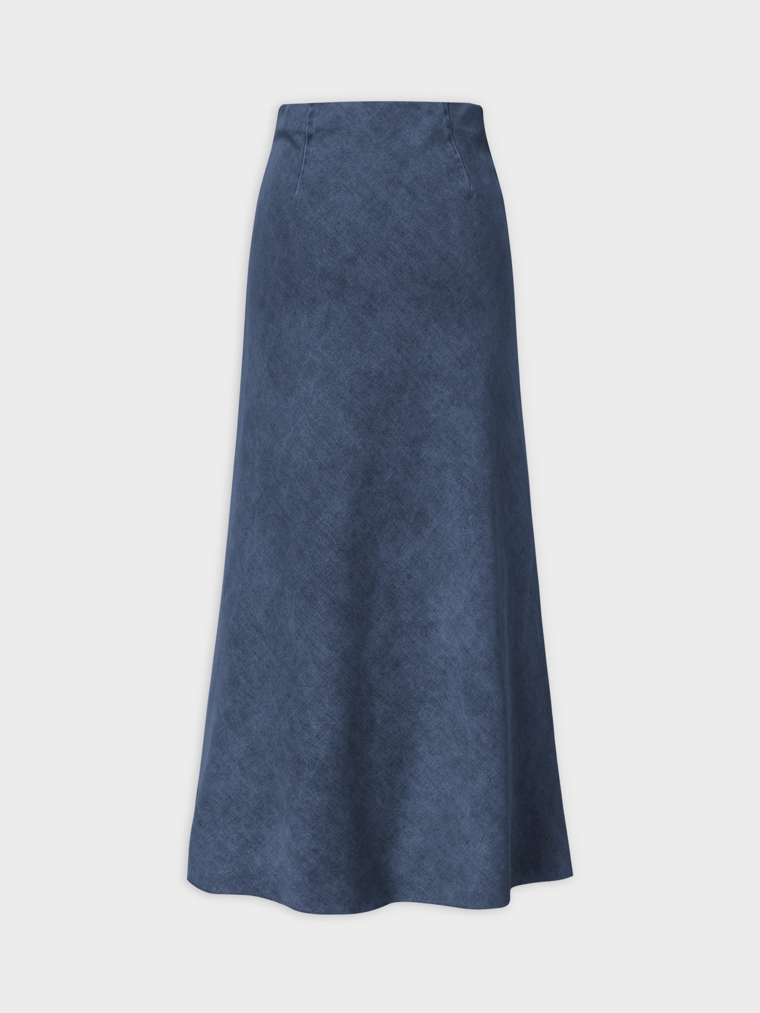 Classic Denim Skirt 37&quot;-Dark Blue