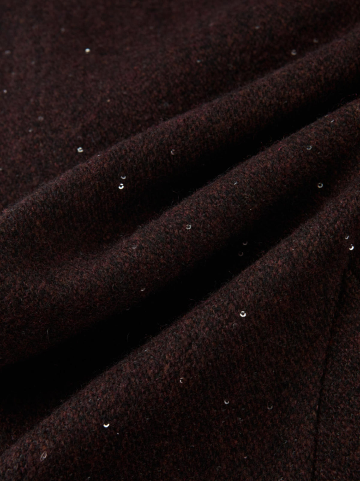 Tweed Sparkle Maxi Skirt - Burgundy/Black