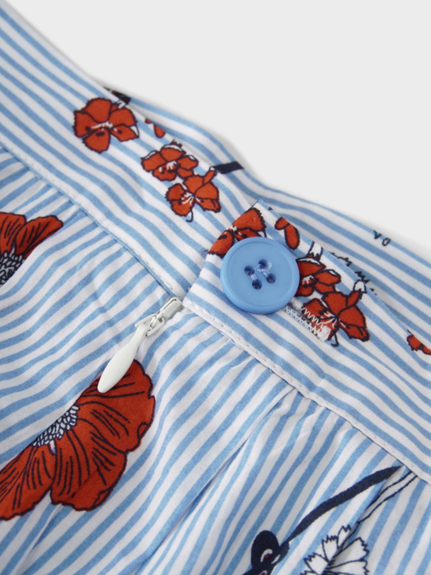 Cotton Prairie Skirt-Striped Floral