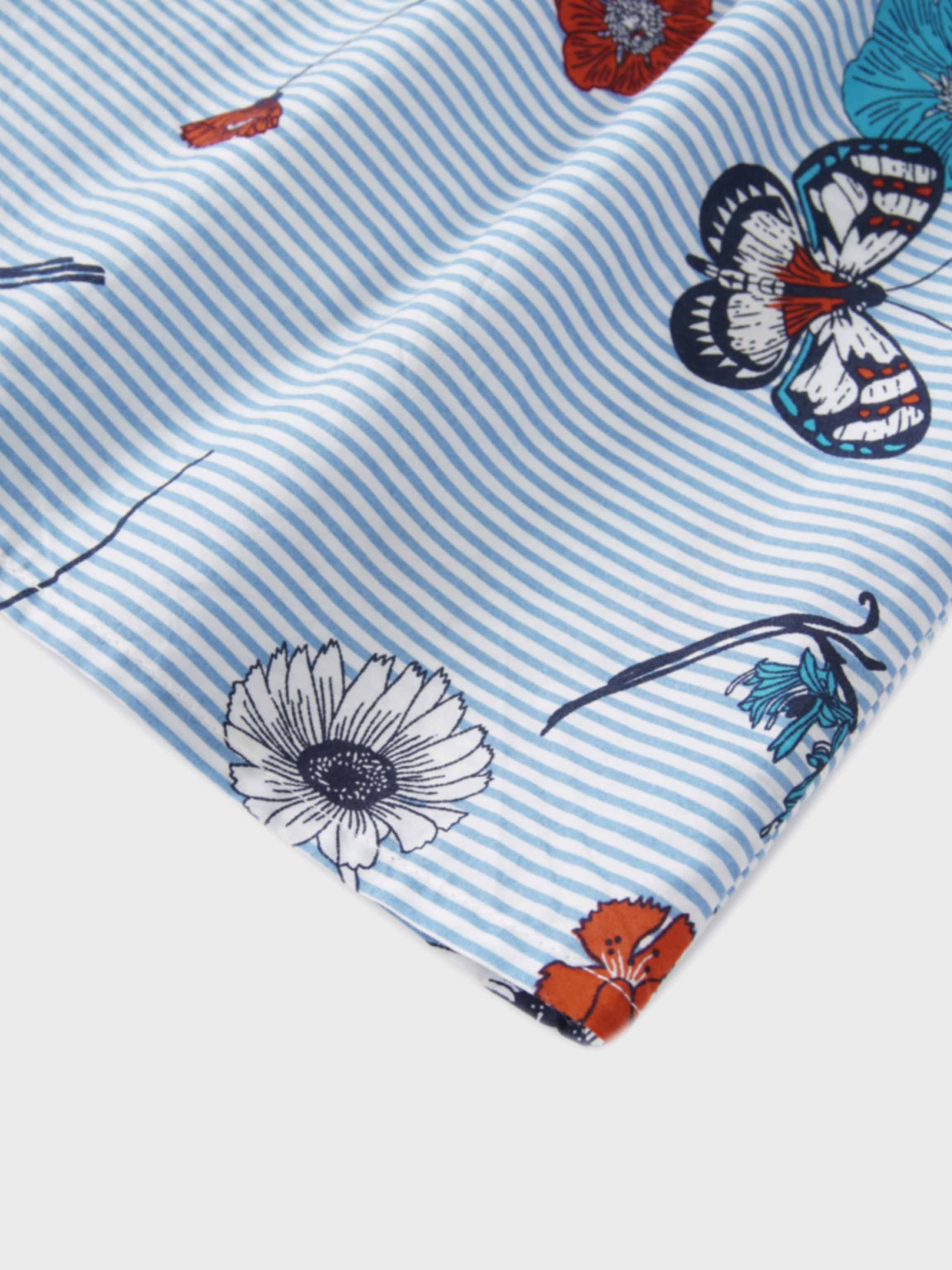 Cotton Prairie Skirt-Striped Floral