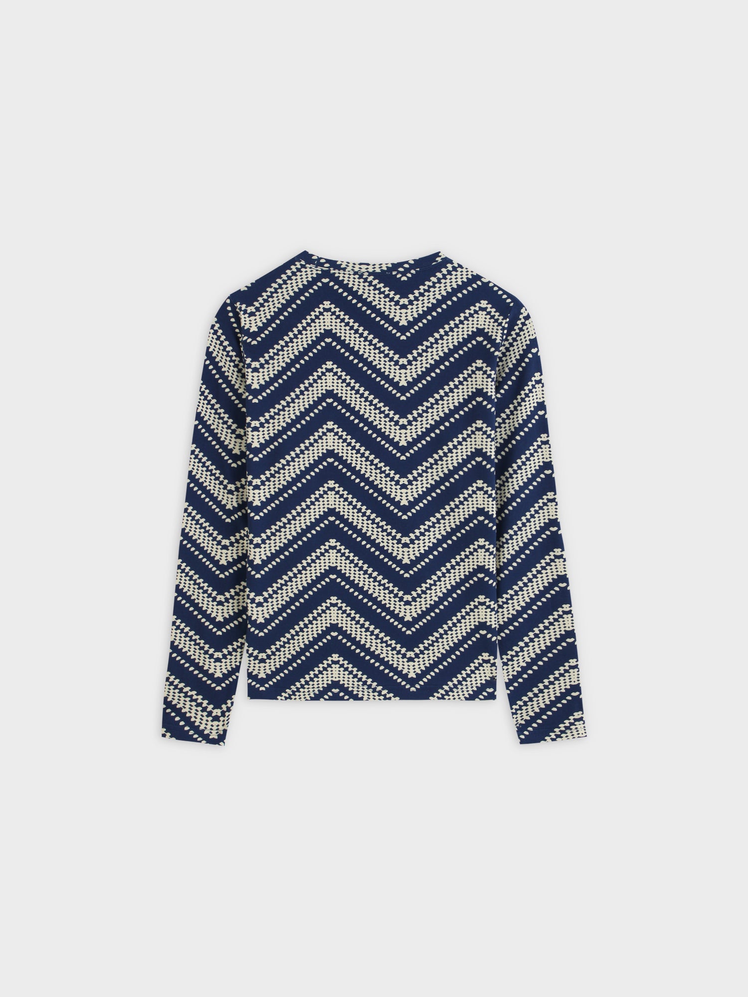 Printed Modal Tee-Chevron Print