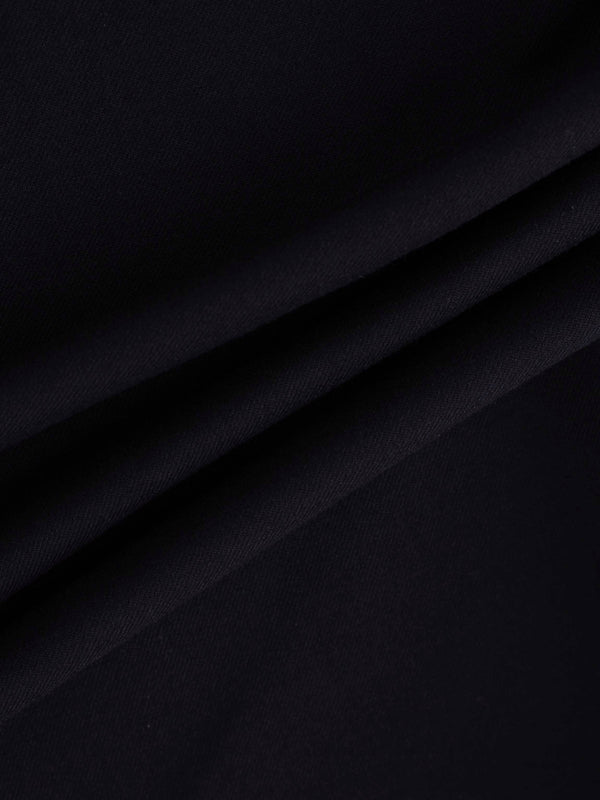 Wool Blend Slip Skirt-Black