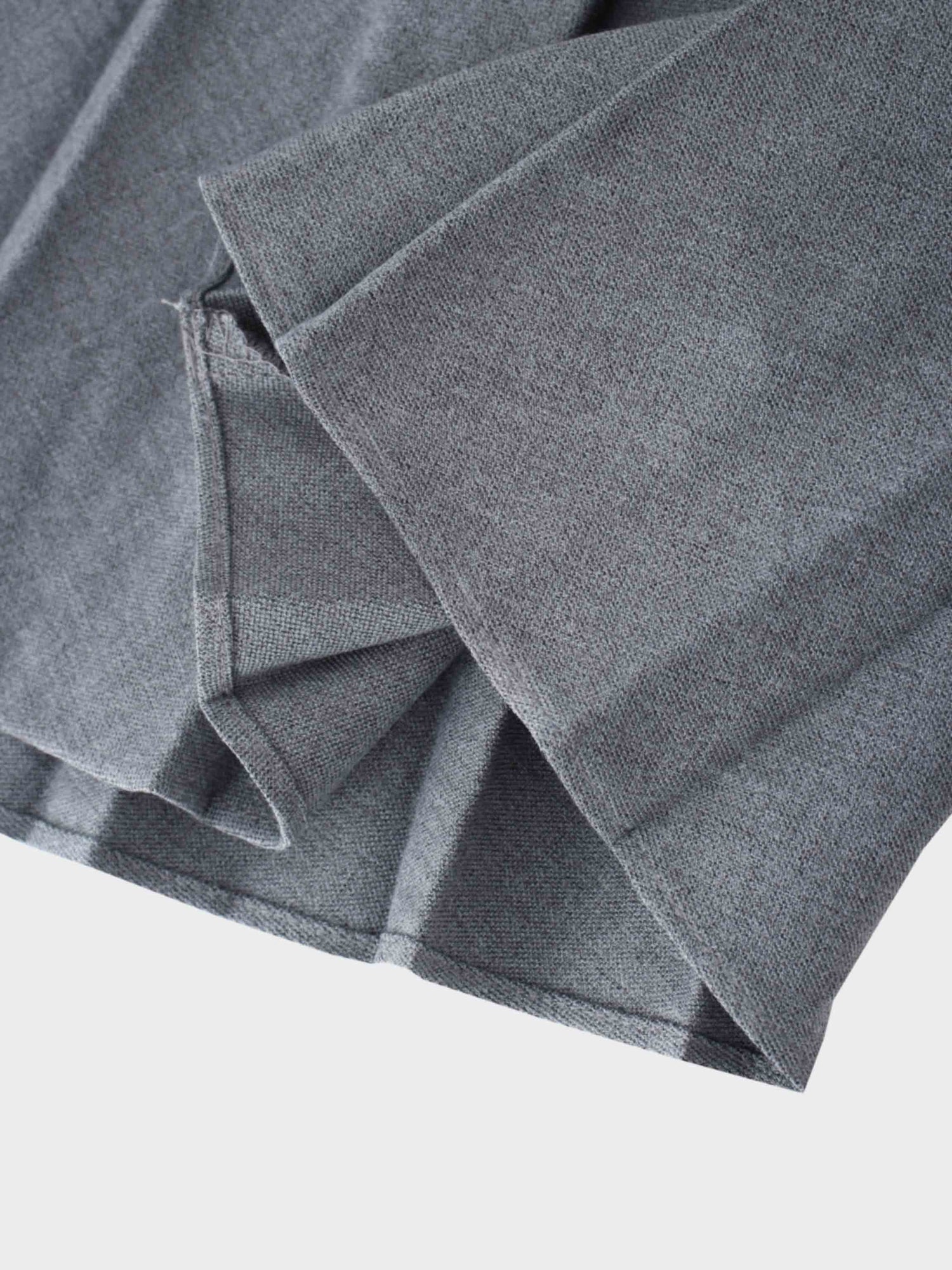 Merino Pleated Skirt-Grey