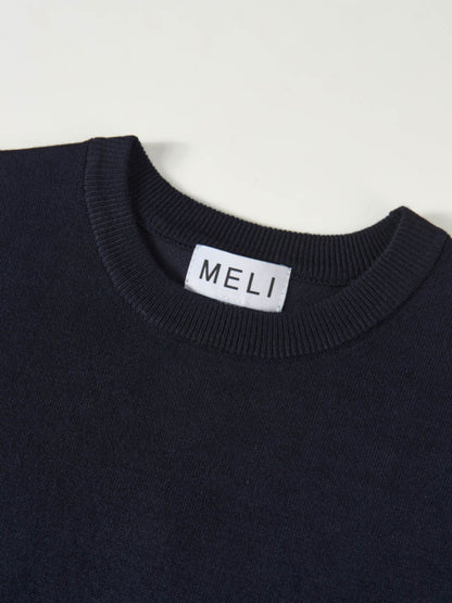 Sleeveless Basic Sweater - Navy
