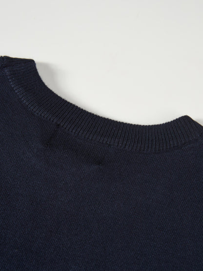 Sleeveless Basic Sweater - Navy