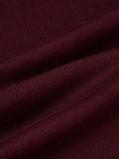 Sleeveless Basic Sweater - Burgundy