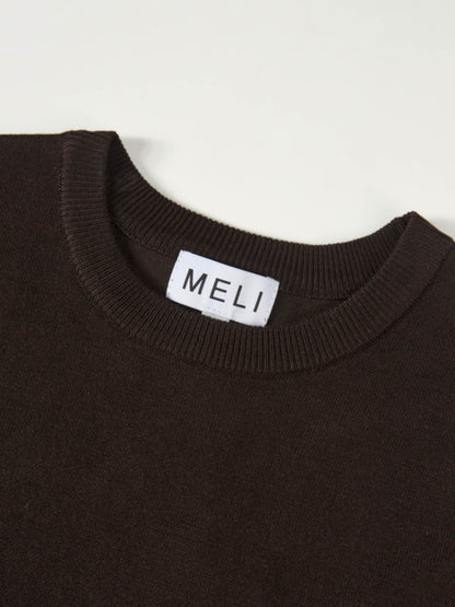 Sleeveless Basic Sweater - Brown