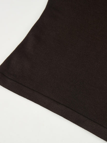 Sleeveless Basic Sweater - Brown