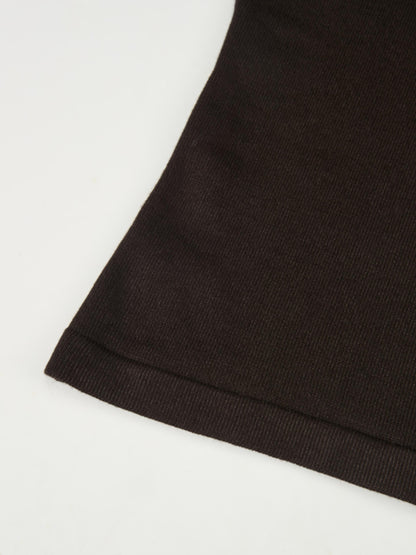 Sleeveless Basic Sweater - Brown