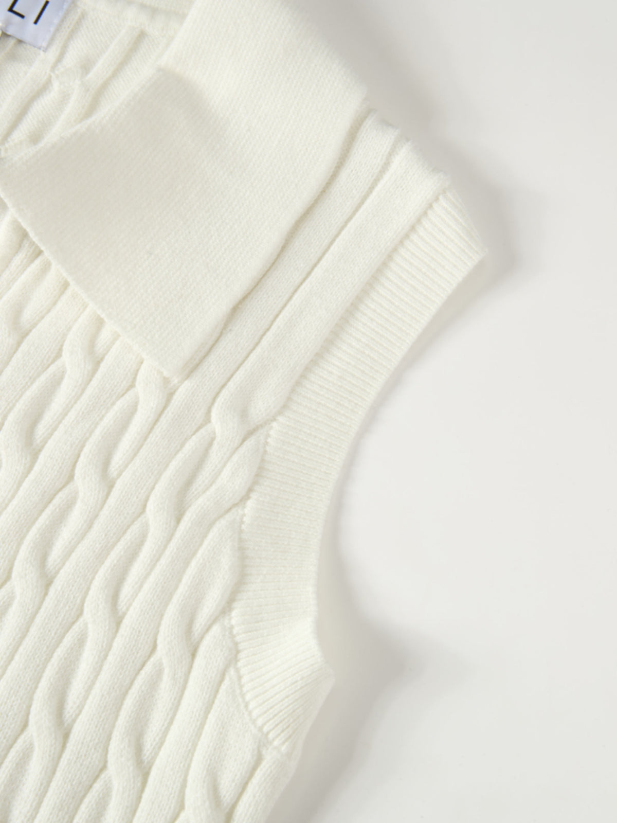 Cable Knit Vest - Cream