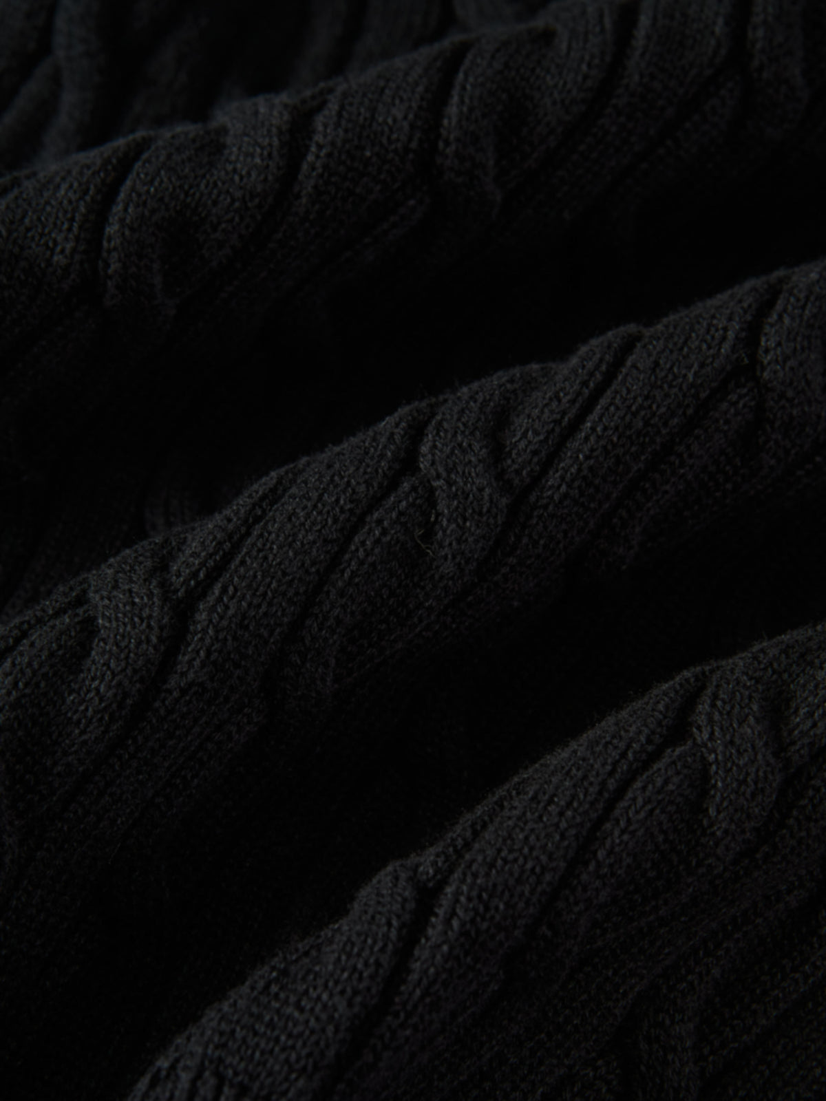 Cable Knit Vest - Black