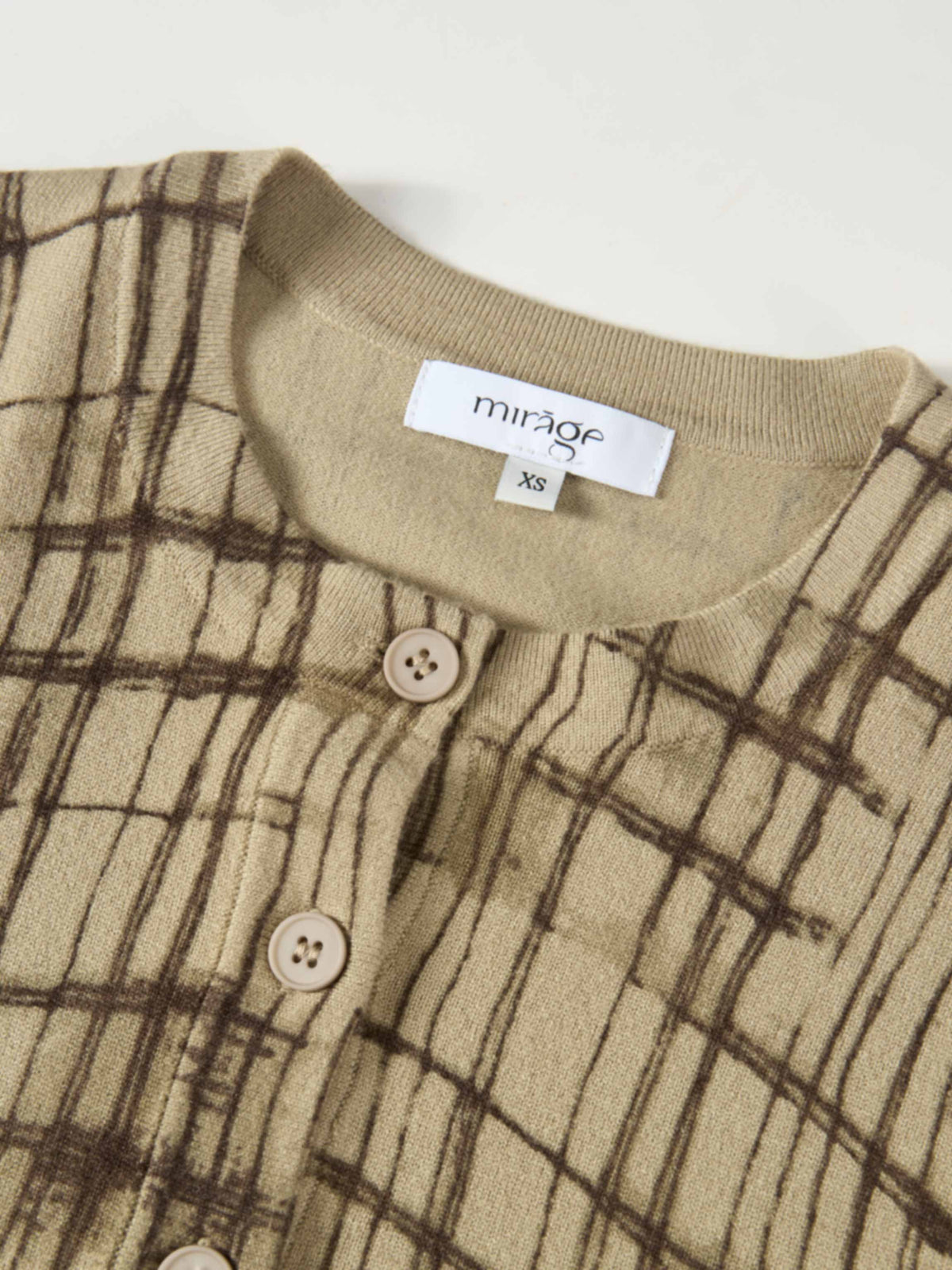 Printed Cardigan - Brown Sketch