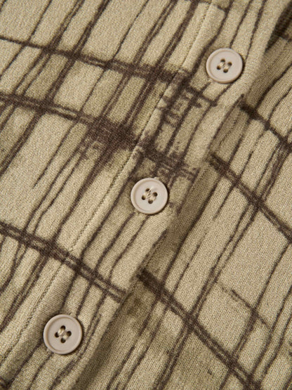 Printed Cardigan - Brown Sketch