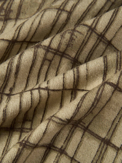 Printed Cardigan - Brown Sketch