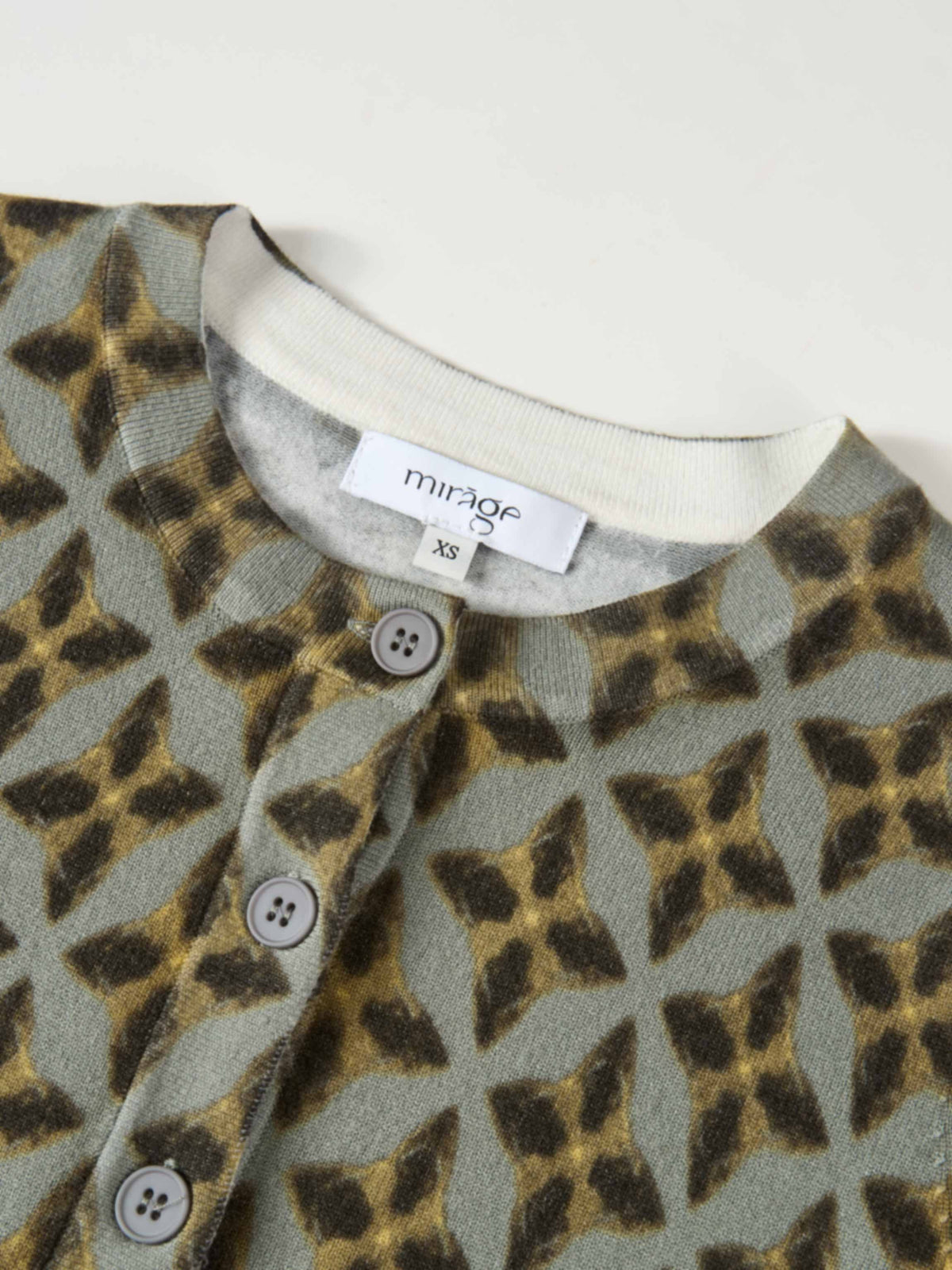 Printed Cardigan - Geo Diamond
