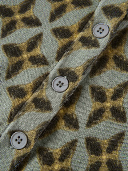 Printed Cardigan - Geo Diamond