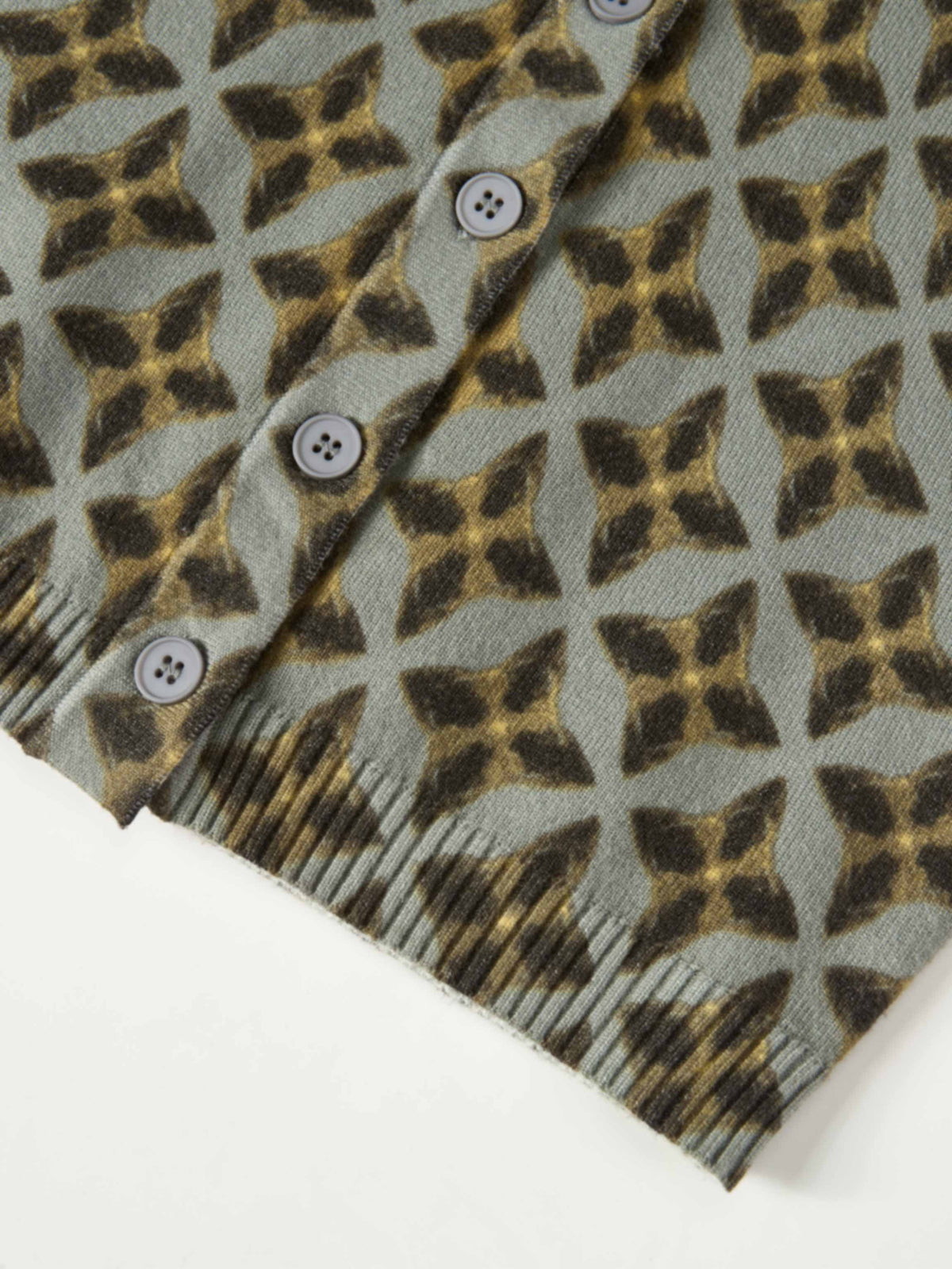 Printed Cardigan - Geo Diamond