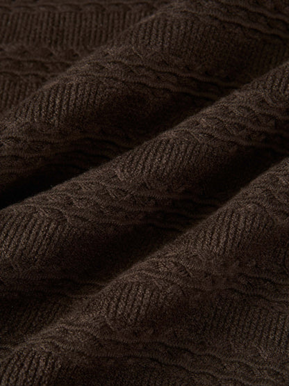 Peplum Cardigan - Brown