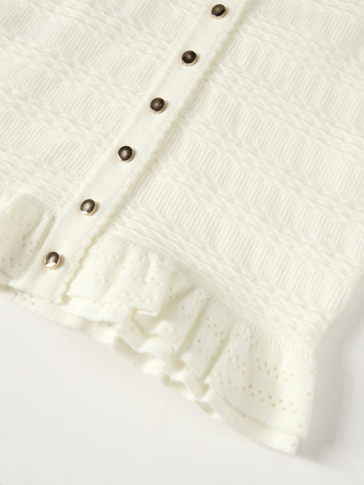 Peplum Cardigan - Cream