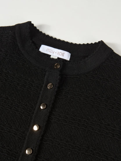Peplum Cardigan - Black