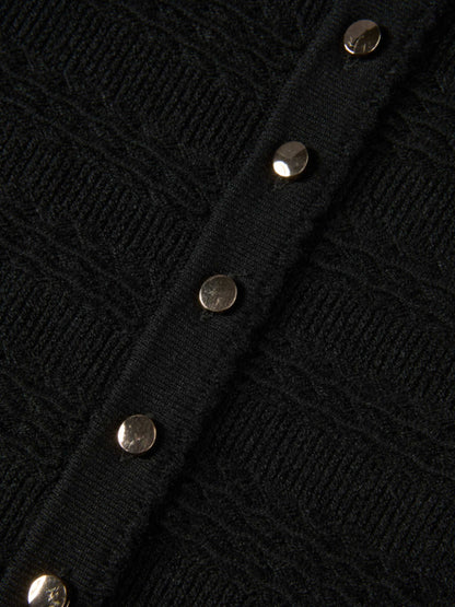 Peplum Cardigan - Black