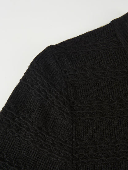 Peplum Cardigan - Black