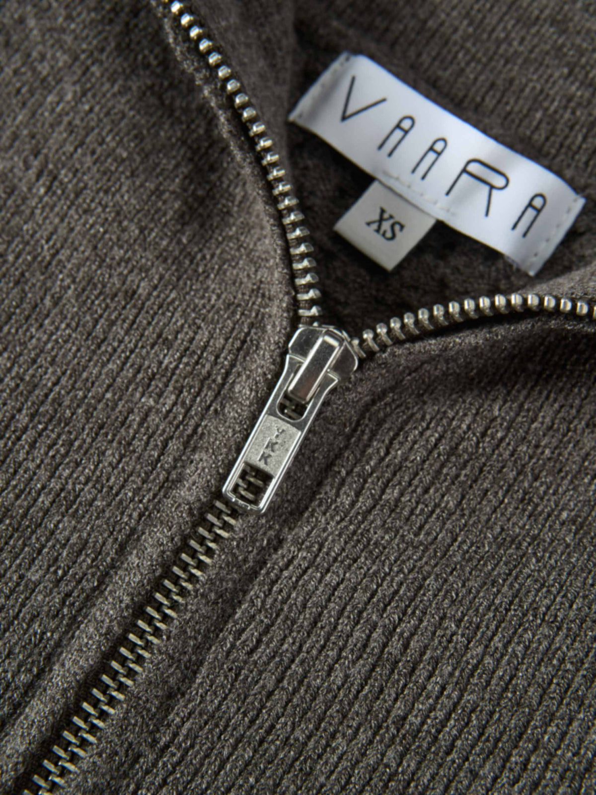 Half Zip Mixed Cable Sweater - Grey