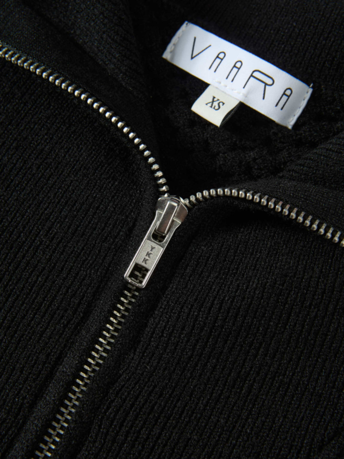 Half Zip Mixed Cable Sweater - Black