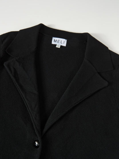 Knit Boxy Blazer - Black