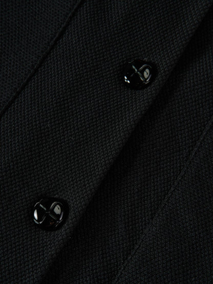 Knit Boxy Blazer - Black
