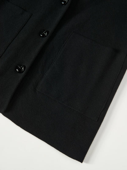 Knit Boxy Blazer - Black
