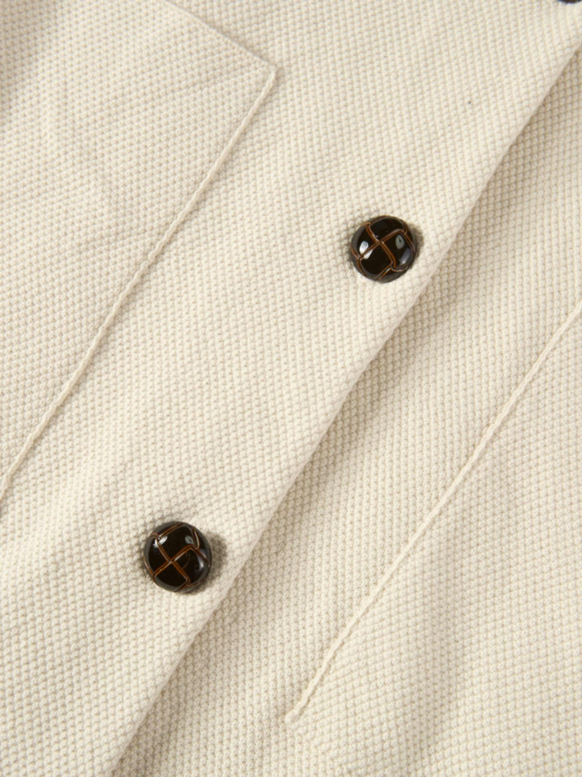 Knit Boxy Blazer - Cream