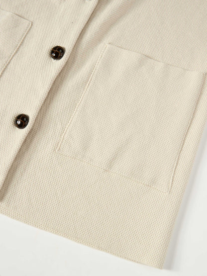 Knit Boxy Blazer - Cream
