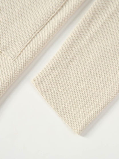 Knit Boxy Blazer - Cream
