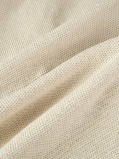 Knit Boxy Blazer - Cream