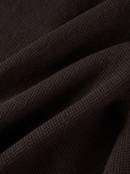 Knit Boxy Blazer - Brown