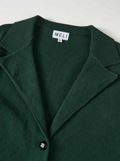 Knit Boxy Blazer - Green