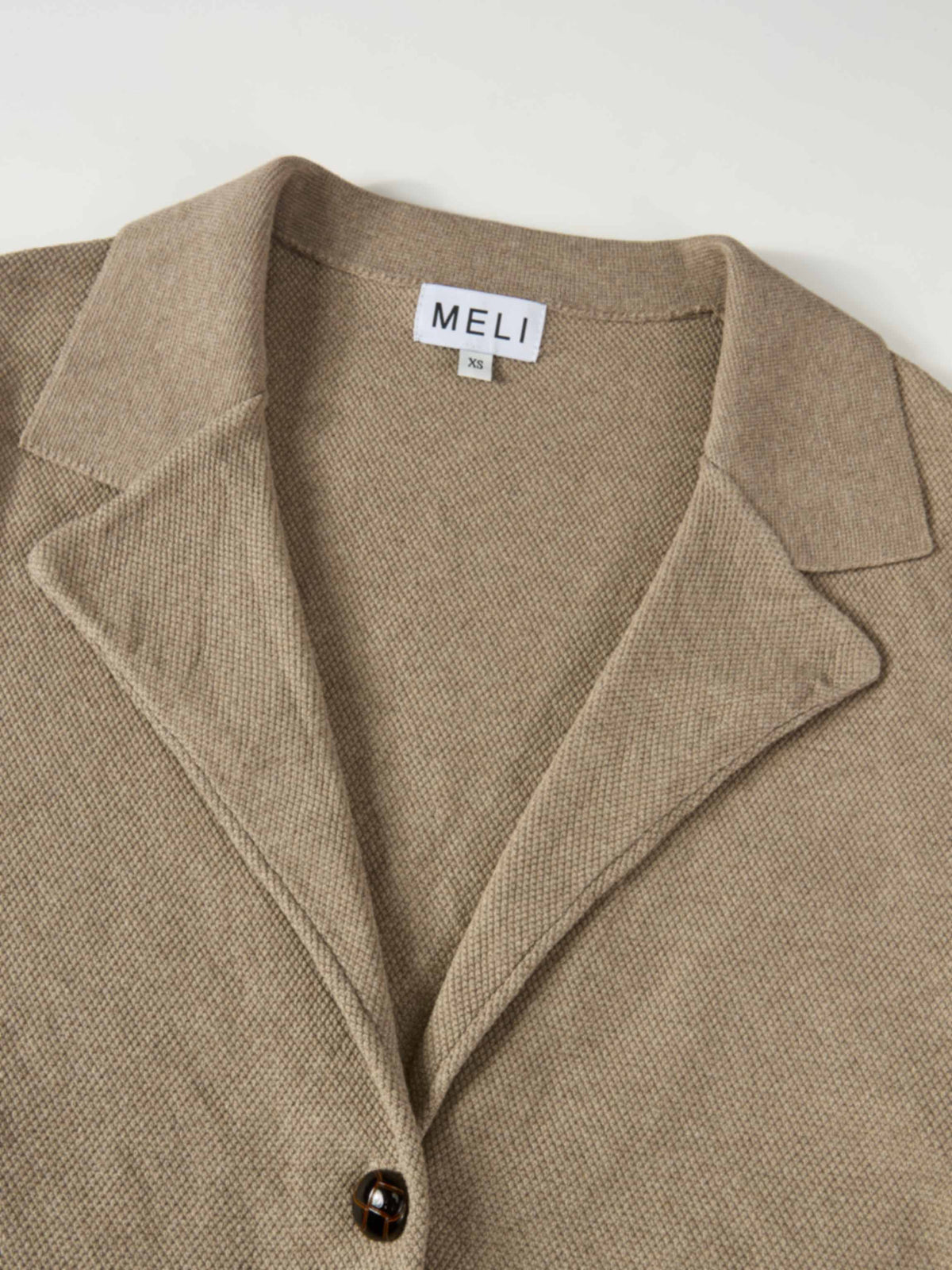 Knit Boxy Blazer - Camel