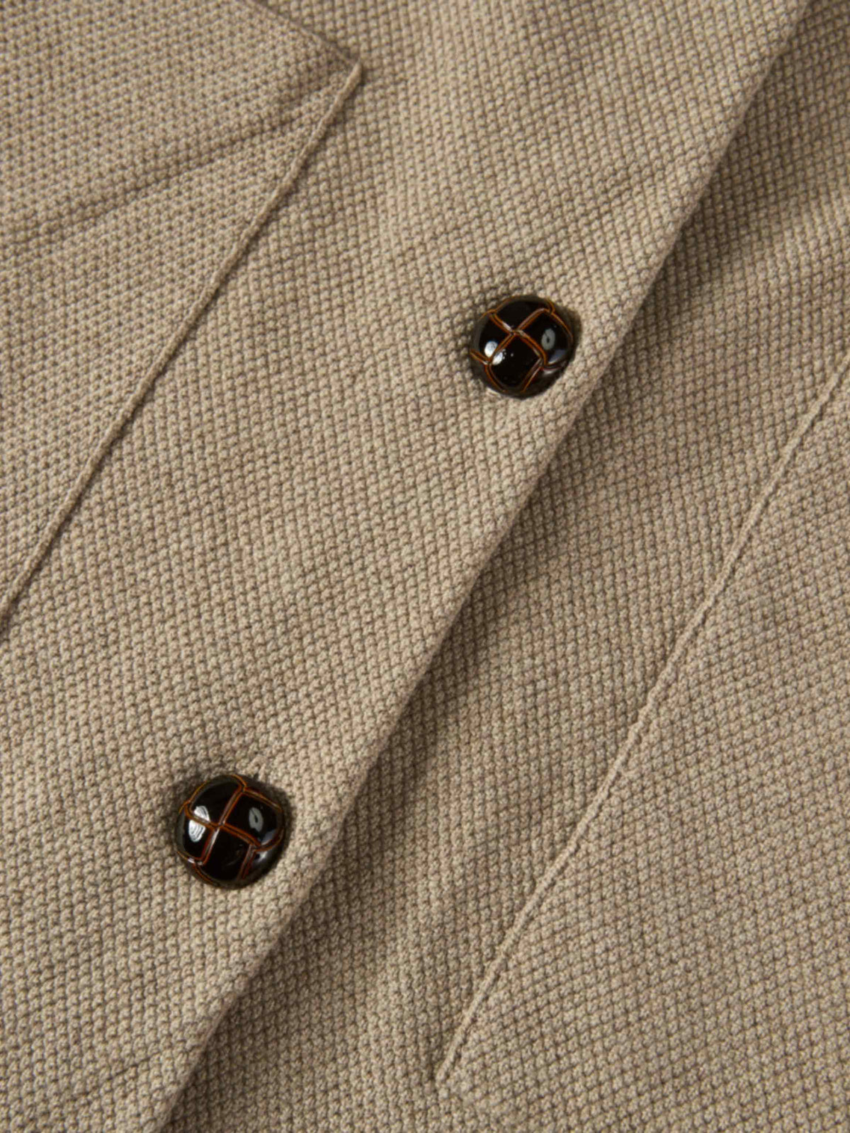 Knit Boxy Blazer - Camel