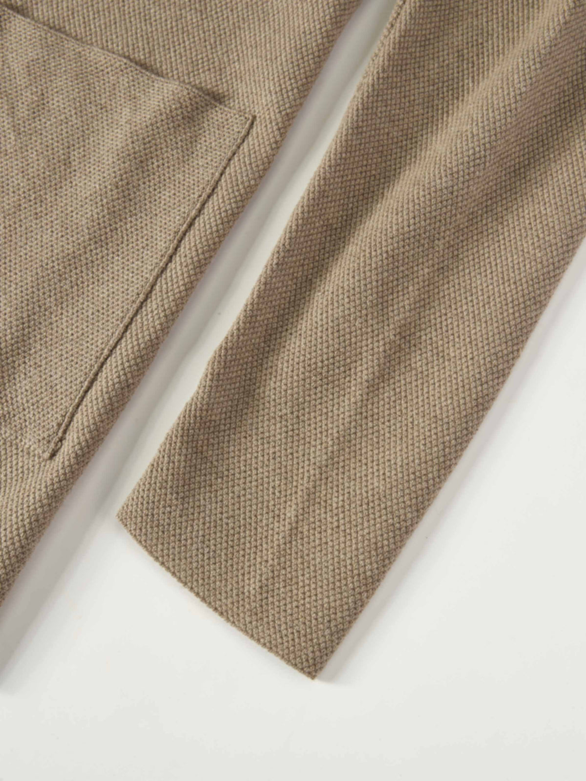 Knit Boxy Blazer - Camel
