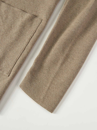 Knit Boxy Blazer - Camel