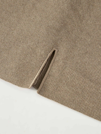Knit Boxy Blazer - Camel