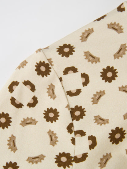 Printed Modal Turtleneck - Geo Floral