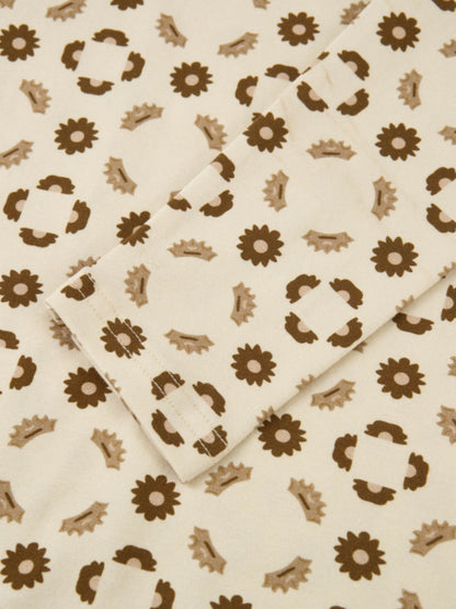 Printed Modal Turtleneck - Geo Floral